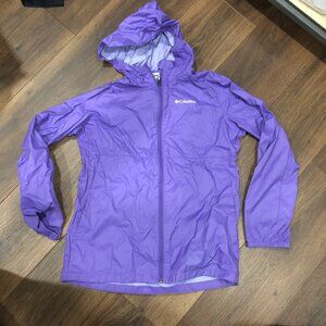 Columbia Youth Girls Switchback II Rain Windbreaker Jacket XL 18/20 Purple